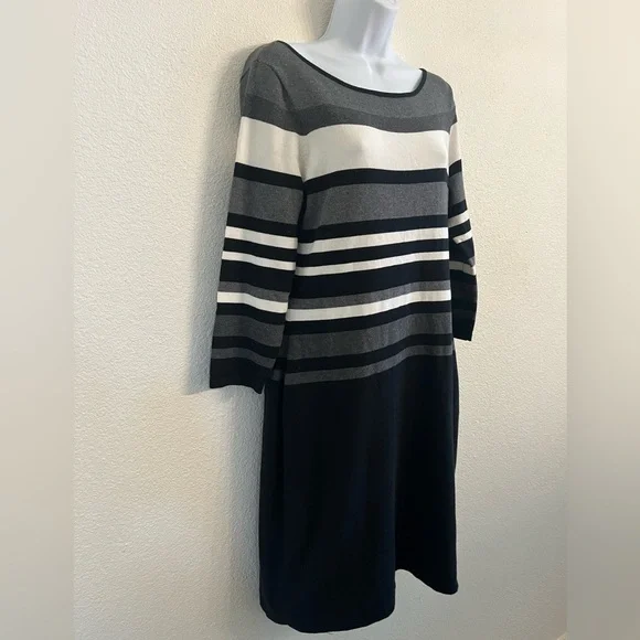 Lauren Ralph Lauren Striped Knit Sweater Dress - Picture 4 of 11